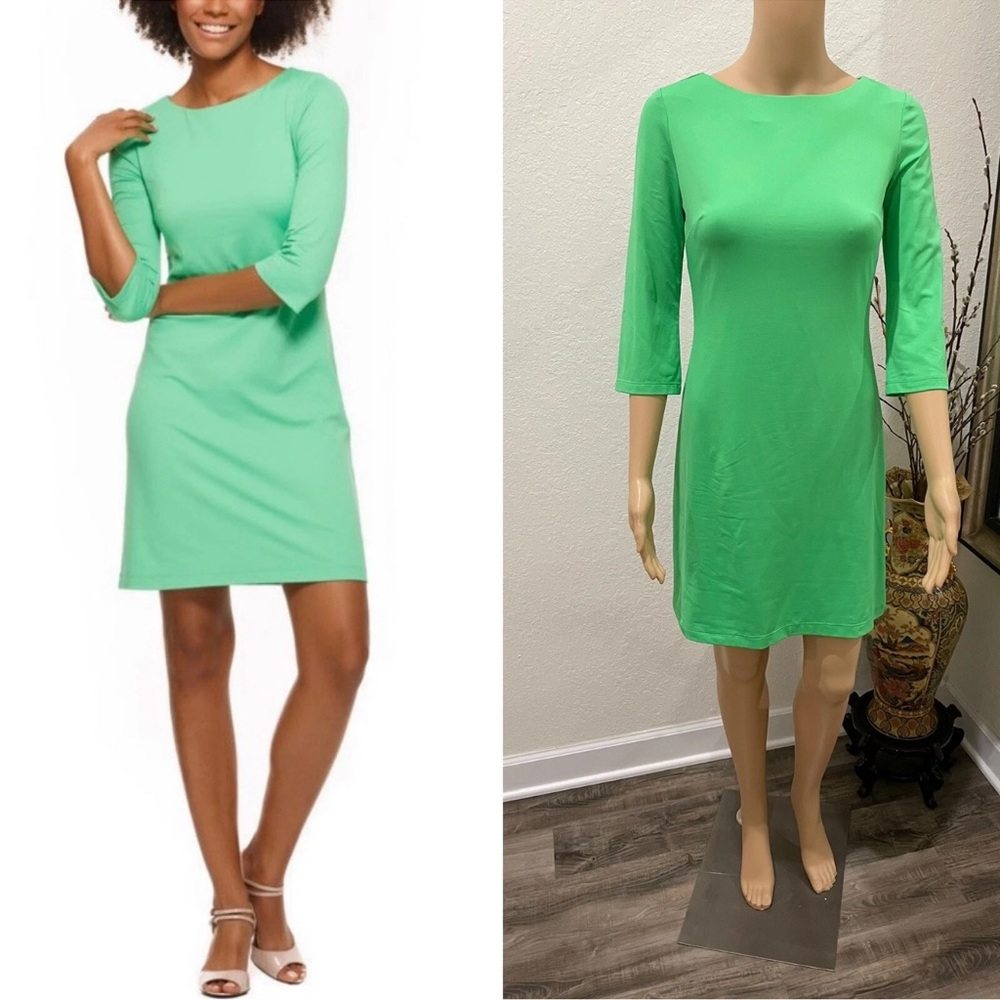 Rulon Reed solid boatneck dress S